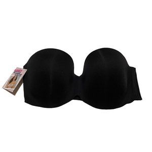 Maidenform Sweet Nothings No Slip Full Cover Strapless Bra Convertible 38D Black